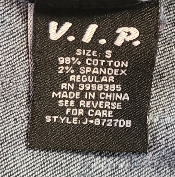 V.I.P Jeans size S juniors blue jean cropped jacket - Picture 9 of 11